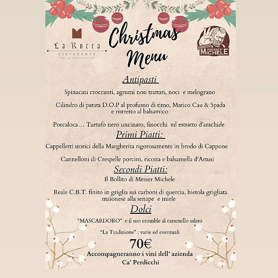 Menu Natale della Rocca