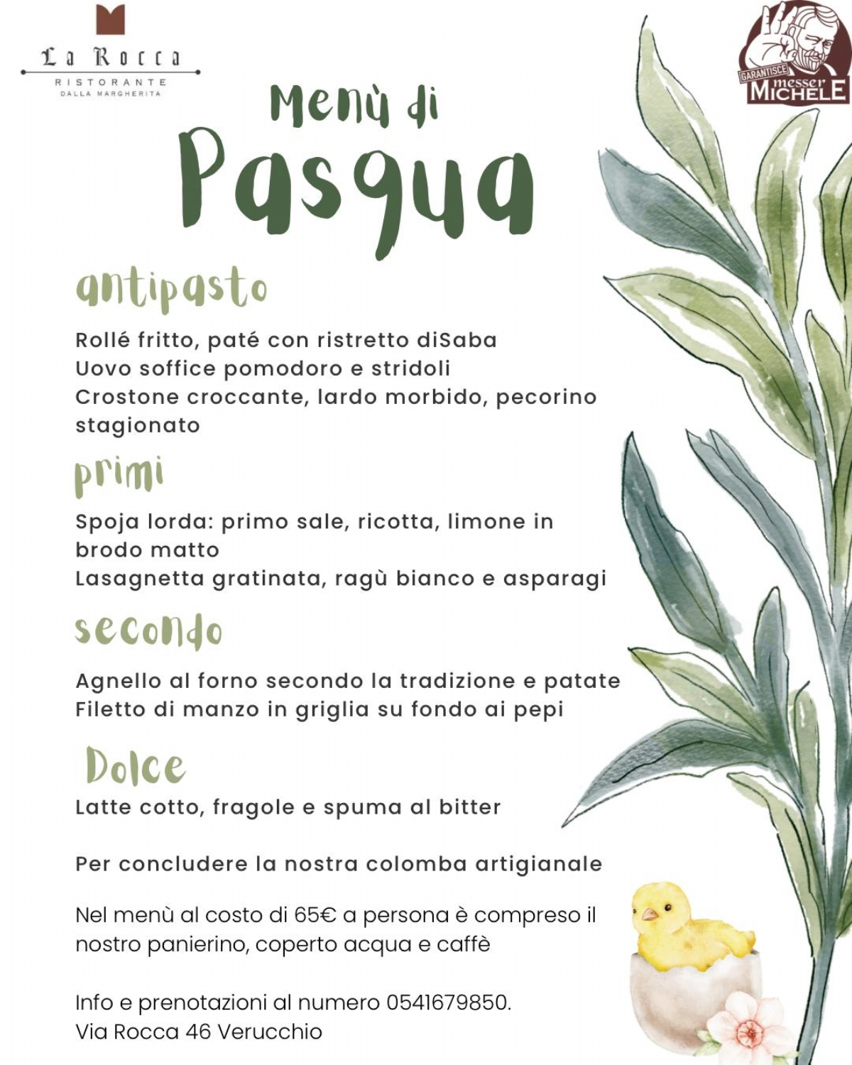 Menù di Pasqua